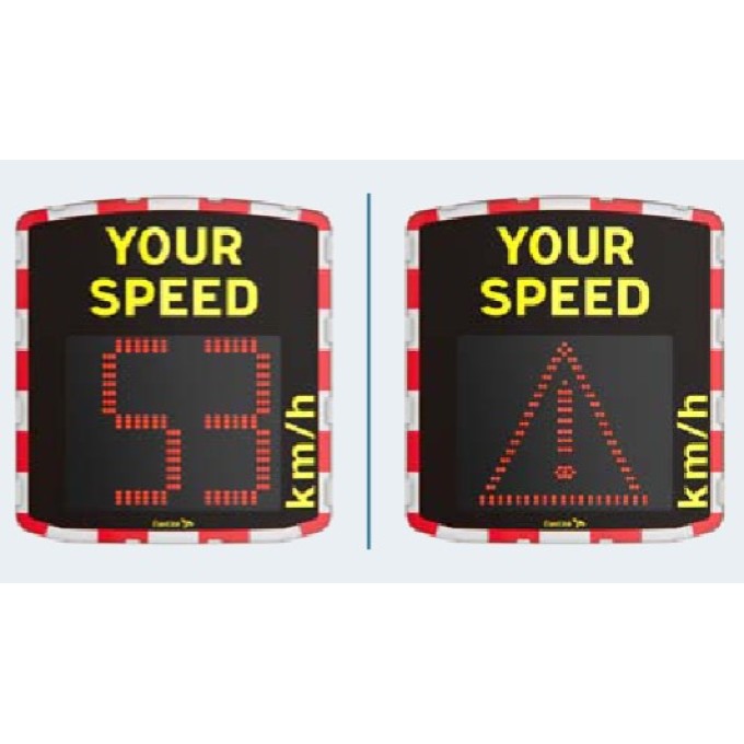 Indicator electronic limitare viteza radar incorporat alimentare cu acumulatori Semn de avertizare alte pericole